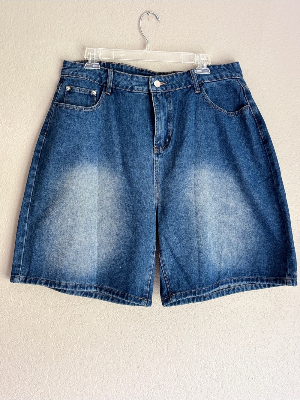 Emmiol Classic Blue High-Waist Jean Shorts women’s XXL - NWT